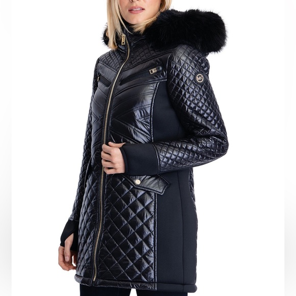 NWT Michael Kors fur trim coat🌙 - Picture 7 of 8